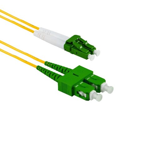 Patch Cord de Fibra Óptica  LC/APC-ST/APC Duplex SM OS2 2m Amarelo