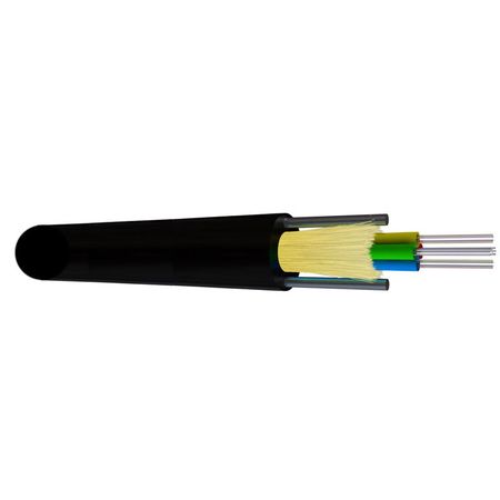 24FO (4X6) Cabo de fibra óptica de tubo macio interno/externo OS2 G.657.A2 Preto
