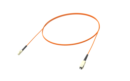 LC/PC-SC/PC Fiber Patch Cords simplex OM2 G.651.1 2mm 0.1m Orange
