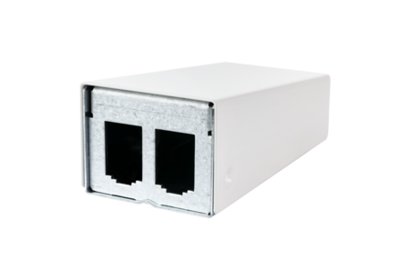 Modul surface mount housing 2 port pure white unequipped