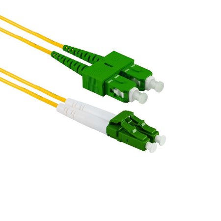 Patch Cord de Fibra Óptica  LC/APC-SC/APC Duplex SM OS2 2m Amarelo