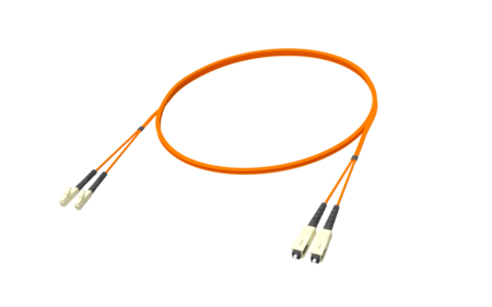 LC/PC-SC/PC Fiber Patch Cords duplex OM2 G.651.1 2mm 1m Orange