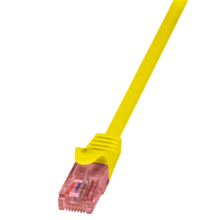 Cable de conexión U/UTP PrimeLine AWG24 LSZH amarillo 2,00 m, Cat.6, CQ2057U