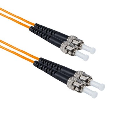 ST/UPC-ST/APC Fiber Patch Cord Duplex MM OM2 7m Orange