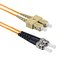 ST/UPC-SC/APC Fiber Patch Cord Duplex MM OM2 1m Orange