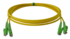 Patchcord duplex E2000/APC8°-E2000/APC8° HUBER & SUHNER, singlemode, LSZH yellow, 10m