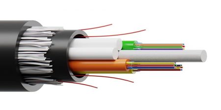 72FO (6X12) conduit tube lâche câble fibre optique OS2 G.652.D PE diélectrique noir non blindé