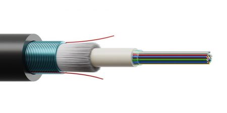 Cable de fibra óptica de tubo central de conducto 6FO (1X6) OS2 G.652.D HDPE anti roedor negro