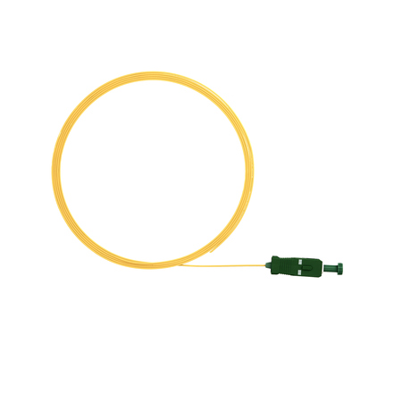 SC/APC Fiber Pigtail Simplex OS2 G.652.D 0.9mm 1.5m LSZH yellow