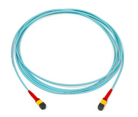 24FO MPO-F/UPC-MPO-F/UPC Cable Troncal de Fibra Preconectada MM OM4 Tipo A - Recto 9m Aqua