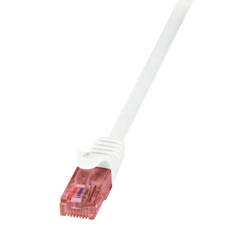 Cable de conexión Cat.6 U/UTP PrimeLine AWG24 LSZH blanco 2,00 m - CQ2051U