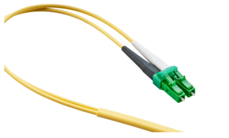 GigaLine ® patch cable LC/APC duplex - LC/PC duplex, figure 0 E9/125 OS2 insensitive to bending