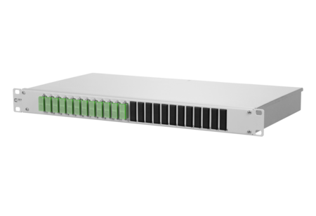 OpDAT fix empalme del panel de conexión FO 12xSC-D APC (verde) OS2 gris