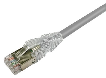 Cat 6A RJ45 Câble réseau blindé S/FTP modulaire LSZH 3m (10FT) Gris