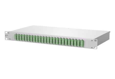 OpDat fix empalme del panel de conexión FO 24xSC-D APC (verde) OS2 gris