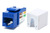 Klinke C6A 90-Grad-UTP-Klinkenstecker ohne Werkzeug aus massivem Kunststoff in Blau