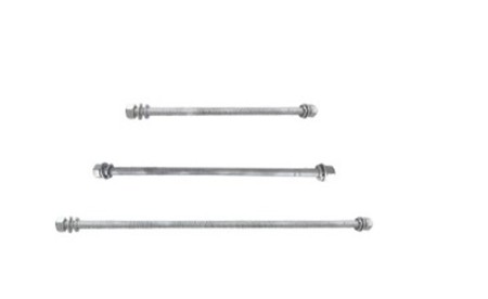 Threaded rod with bolts m12 480 mm