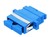 Adaptadores de fibra óptica SC/PC Duplex Single Mode (SM) totalmente flangeados em azul
