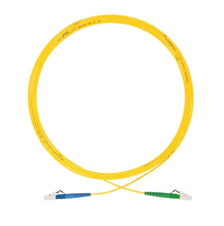 LC/APC-LC/PC  Fiber Patch Cord Simplex OS2 G.652.D 0.9mm 3m LSZH yellow