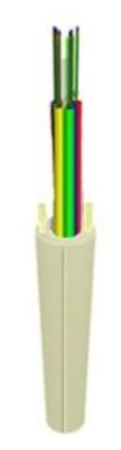 36FO (6x6) Riser Flex Tube Fiber Optic Cable SM G.657.A2 LSZH
