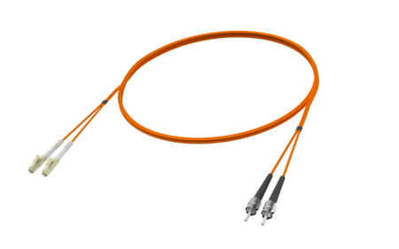 Patch Cord Fibra duplex LC/PC-ST/PC OM2 G.651.1 2mm 5m laranja