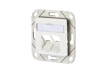 Keystone wall outlet UPk 2 port pure white unequipped