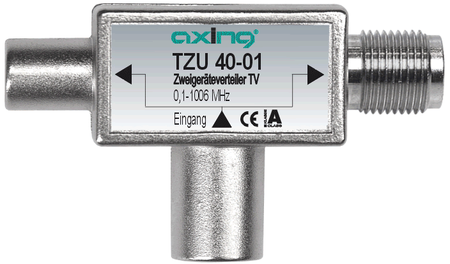 Zweigeräte-Signalverteiler 01-1006 MHz 1 F-Buchse IEC-Buchse Multimedia TZU04001