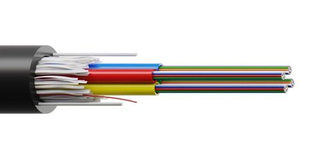 72FO (6X12) Tubo flexible de conducto Cable de fibra óptica OS2 G.657.A2 HDPE dieléctrico sin blindaje negro