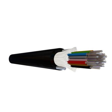 36FO (3X12) Cable de fibra óptica de tubo suave para interiores/exteriores OS2 G.657.A2 Negro