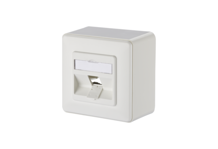 Keystone wall outlet AP 1 port pure white unequipped