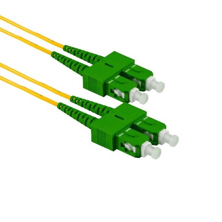 Patch Cord de Fibra Óptica SC/APC-SC/APC Duplex SM OS2 2m Amarelo