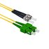 SC/APC-ST/APC Fiber Patch Cord DuplexSM OS2 1m Yellow