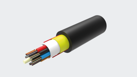 Cable aéreo de fibra óptica 48FO (4X12) OS2 G.652.D de corto alcance blanco