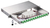 GigaLine® splice box pull-out 19" Knst/Ker 1 HE 12 LC-DX APC (PZ) singlemode green OS2