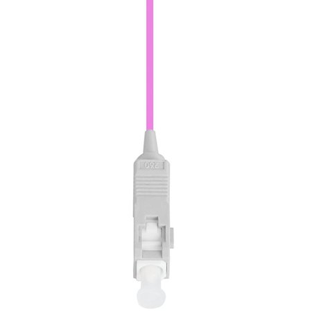 LC/UPC Fiber Pigtail MM 0.9mm OM4 1.5m  pink/violet