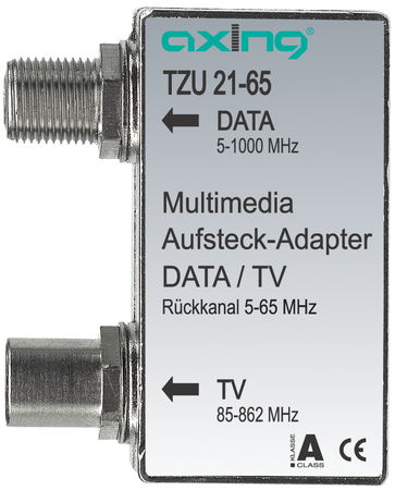 Multimedia-Aufsteckadapter IEC-Buchse 1.0 GHz Rückkanal 5-65 MHz 35dB TZU02165