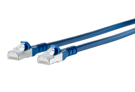 Cat 6A RJ45 Ethernet Cable Patch Cord AWG 26 15.0 m blue