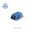 LC/UPC Adaptateur Duplex avec Brides 1pc SCFP SD Zircone Fente Droite Bleu Inner Shutter FL