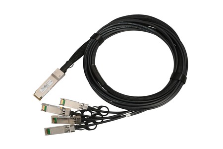 DAC QSFP+ Extralink | Cable QSFP+ | DAC, de 40 Gbps a 4 x 10 Gbps, 3 m, 30 AWG