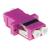 LC/UPC Fiber Optic Adapter Duplex MM OM4 Flanged Violet