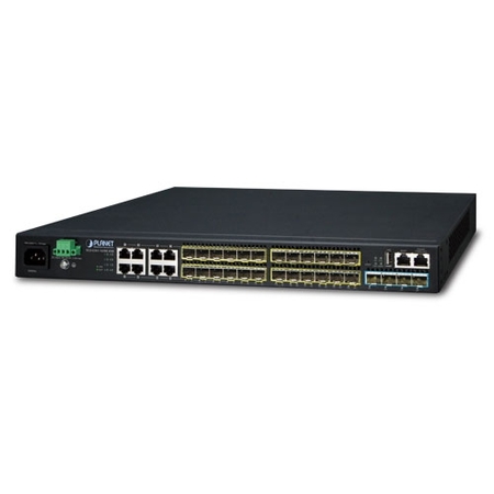 Layer 3 16-Ports 100/1000X SFP + 8-Ports Gigabit TP/SFP + 4-Ports 10G SFP+ Stackable Managed Switch (100~240V AC, 36-75V DC)