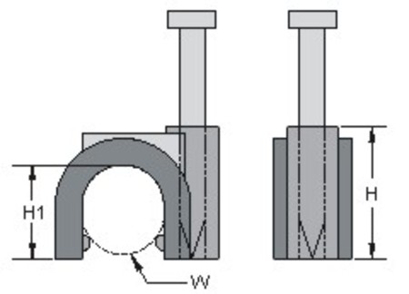 Produit - Bride de câble en forme de J pour fixation murale