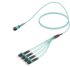 8FO MPO-M/UPC-LC/  Pre-Terminated Fiber Cable OM3 G.651.1 3.0mm 10m Aqua