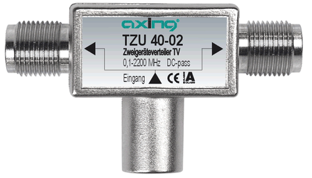 Zweigeräte-Signalverteiler 01-2200 MHz 2 F-Buchse Multimedia TZU04002