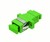 Adaptadores de fibra óptica SC/APC Simplex Single Mode (SM) totalmente flangeados verdes