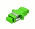 Adaptadores de fibra óptica SC/APC Simplex Single Mode (SM) totalmente flangeados verdes