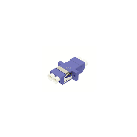 Adaptadores de fibra óptica LC/PC Duplex Multi Mode (MM) Violeta totalmente flangeada