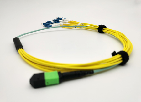 MPO-LC 12x Fiber Patch Cord Set Simplex OS2 G.657.A1 0.95m LSZH