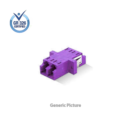 LC/UPC Fiber Optic Adapter Duplex w/ Flange 1pc SCFP SD Metal Straight Split Violet