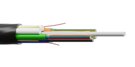 72FO (6X12) Cable de fibra óptica de tubo suelto de microducto soplado por aire OS2 G.652.D HDPE dieléctrico sin armadura negro